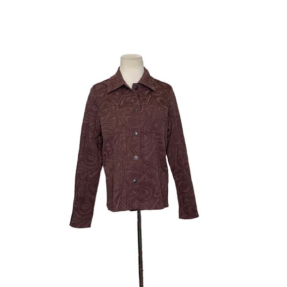 Kaktus brown buttoned stretched shacket size small - Picture 8 of 8
